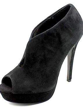Steve Madden ‘Stalyon’ Black Suede Platform High Heel Ankle Boots